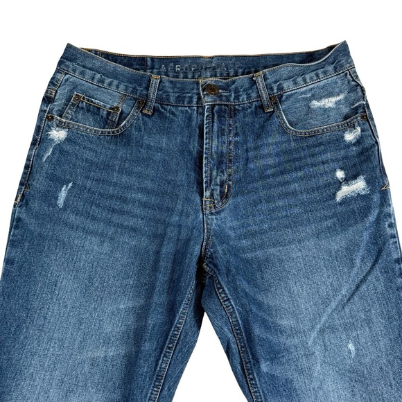 Aeropostale Distressed‎ Bootcut Jeans Mens 32x32 Medium Wash Denim - Picture 3 of 7